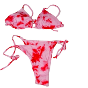 𝅺SMALL pink adjustable slide triangle bikini. NEW